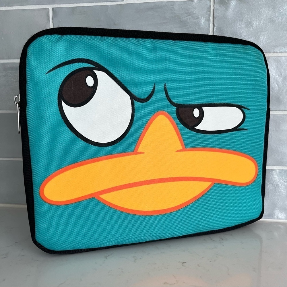 DISNEY Perry The Platypus Phineas & Ferb Teal Padded Media iPad Tablet Case